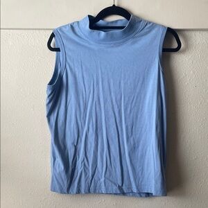 Vintage Anthony Richards blue mock neck sleeveless top